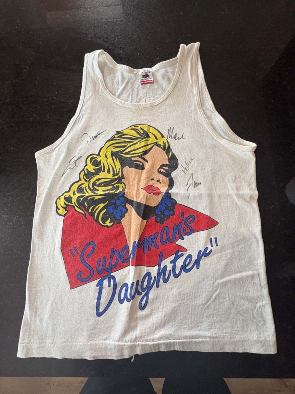 Rare Vintage 90s Sawyer Brown Signed Band Tank Top Superman’s Daughter M - Picture 6 of 17